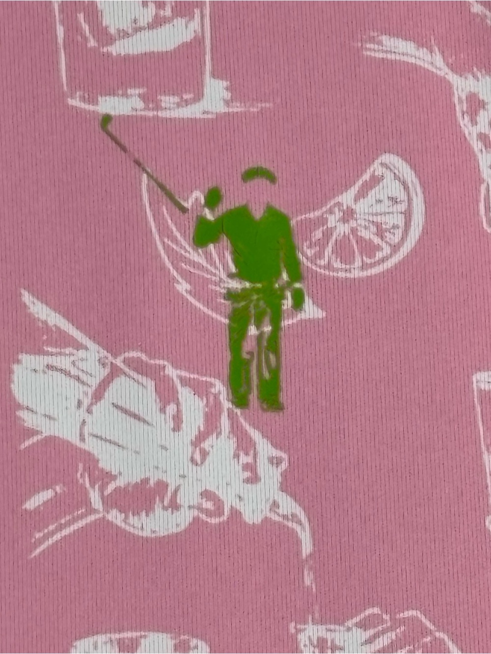 William Murray Shirt Men Medium Pink Minty Fresh Novelty Golf Polo - Picture 8 of 13
